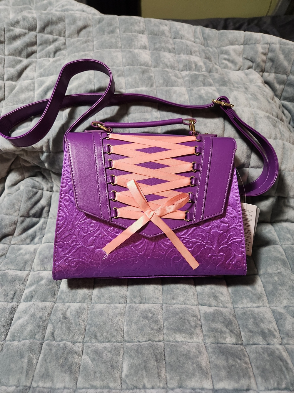 Disney Store Rapunzel Dress Tangled Coreset Cosplay Crossbody Purse NEW Princess
